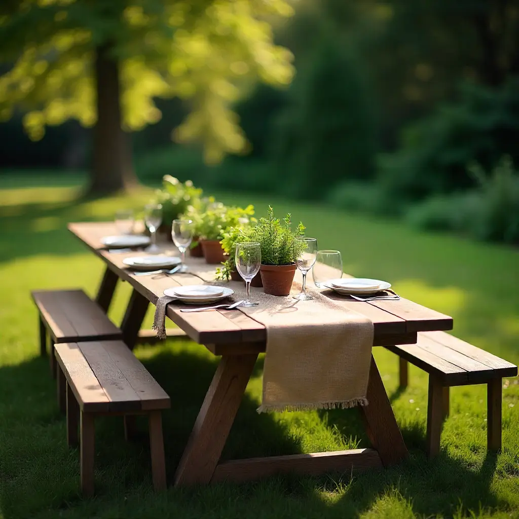 Rustic garden party theme 